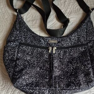 Baggallini Black and Gray Patterned Shoulder Bag